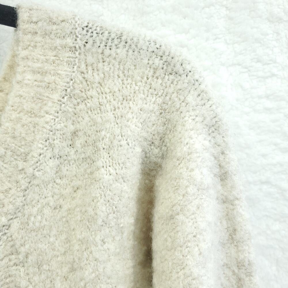 American Eagle Women's Off Shoulder Boucle Wool Blend Sweater Dress Large - Picture 4 of 10